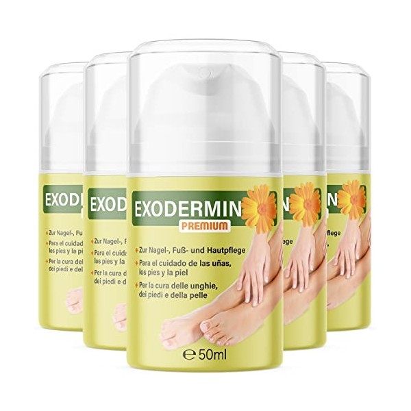 Exodermin Premium – Crème pour les pieds pour les soins quotidiens des ongles, des pieds et de la peau – dans un distributeur
