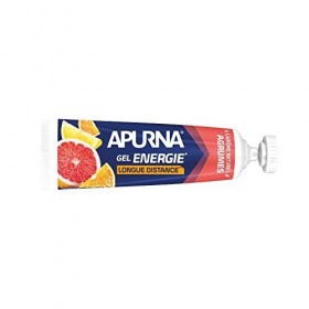 APURNA présentoir 25 gels Energie Longue Distance Agrumes - tube 35g