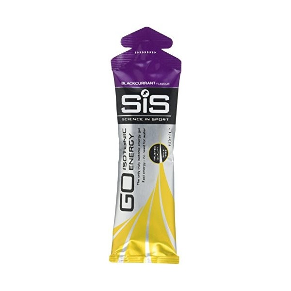 Science In Sport Gel isotonique énergétique Sis Go, saveur cassis, paquet de 30 x 60 ml