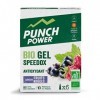 PUNCH POWER - SPEEDOX Fruits Rouges - Boîte 6 gels x 25 g - Gel énergétique antioxydant - Énergie progressive - Riche en Vit