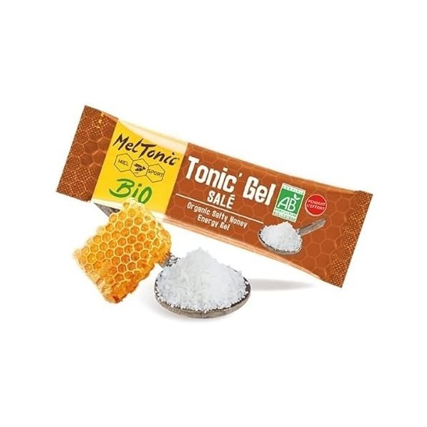 PACK GELS ÉNERGÉTIQUES TONIC GEL SALÉ BIO 8 X 20G, MELTONIC, UNITÉ