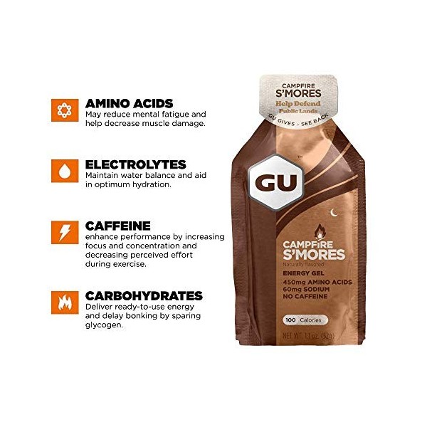 Gu Energy Gel Campfire Smores 24 pckts