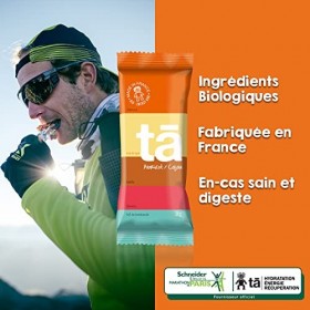 TA ENERGY - PACKx12 Barres Energie certifié BIO - Abricot/Cajou - 150Kcal - Ingrédients Naturels et Digestes - MADE IN France