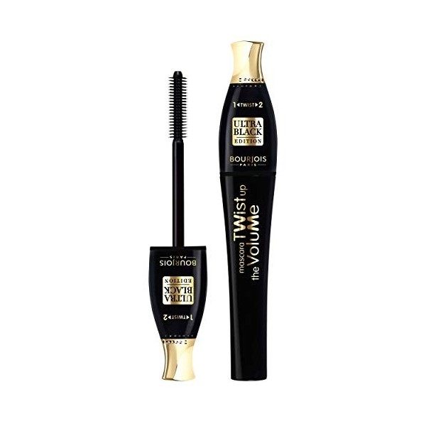 Bourjois - Mascara Twist up the Volume - 2en 1 volume et longueur - Brosse plastique double position - 52 Ultra Black 8ml