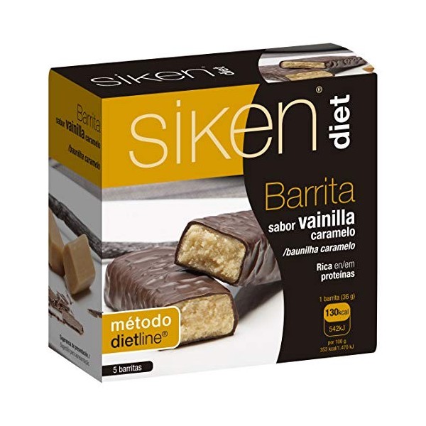 Siken Diet Barrita Vainilla Caramelo 5 Uds