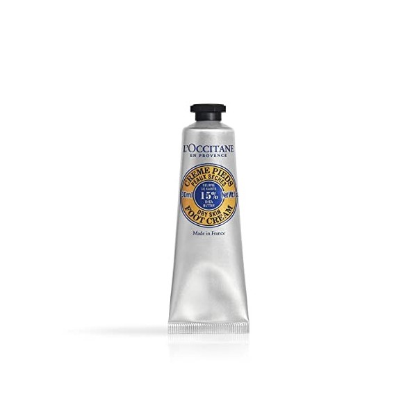 LOCCITANE - Crème Pieds Karité - Très riche en Beurre de Karité 15% - Hydratante & Nourrissante - Soin des Pieds Secs & Ab