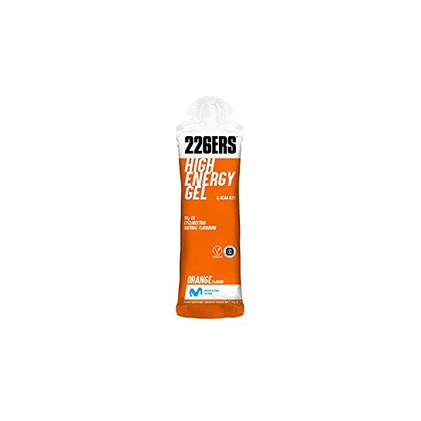 226ERS High Energy Gels Energétiques avec 50g de Cyclodextrine comme Hydrate, Doping Free, Végétaliens et BCAA 8:1:1, Aliment