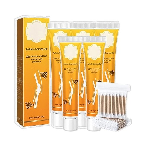 NNBWLMAEE Beevital Apitoxin Treatment Gel, BeeVital™ Apitoxin Treatment Gel, Bee Venom Gel Joint and Bone Therapy Gel 5PCS 