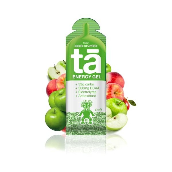 TA ENERGY - Gel Energétique - Apple Crumble x24 - Energie - Sodium - BCAA - Antioxydants - Idéal pendant les activités sporti