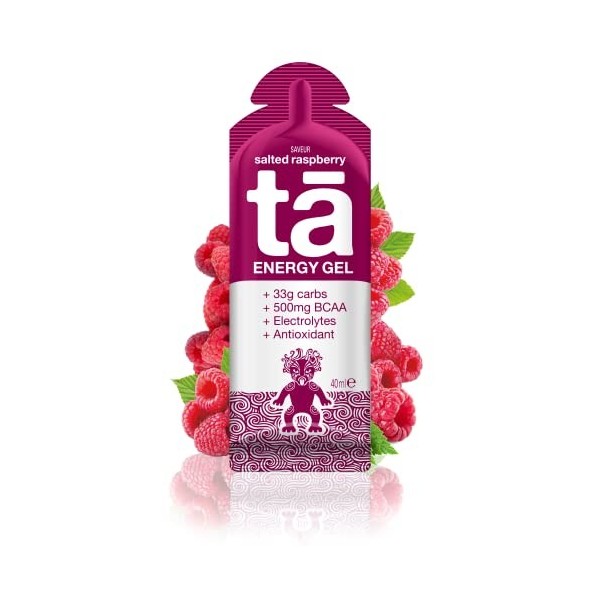 TA ENERGY - Gel Energétique - Salted Raspberry x24 - Energie - Sodium - BCAA - Antioxydants - Idéal pendant les activités spo