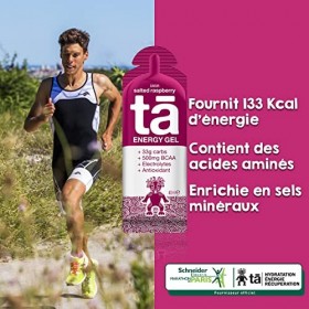 TA ENERGY - Gel Energétique - Salted Raspberry x24 - Energie - Sodium - BCAA - Antioxydants - Idéal pendant les activités spo