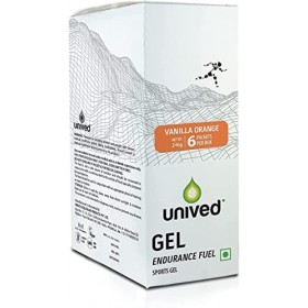 Verem Unived Runn Endurance Energy Gel végétalien, orange mandarine, pour les coureurs et les athlètes dendurance, lot de 6 