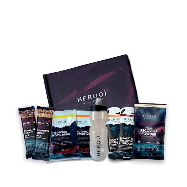 HEROOJ - Endurance Pack - 8 Gels dénergie 60g + 4 poudre de boisson isoyonique 30g + 4 Énergie dénergie en poudre en poudre