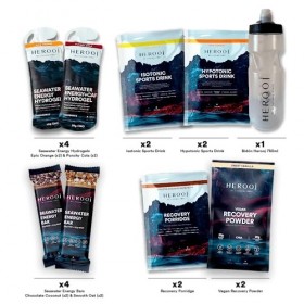 HEROOJ - Endurance Pack - 8 Gels dénergie 60g + 4 poudre de boisson isoyonique 30g + 4 Énergie dénergie en poudre en poudre