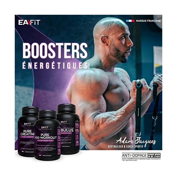 EAFIT| Pure L-Carnitine | Booster énergetiques | Améliore la performance sportive | L-Carnitine 2000 mg | 90 Gélules