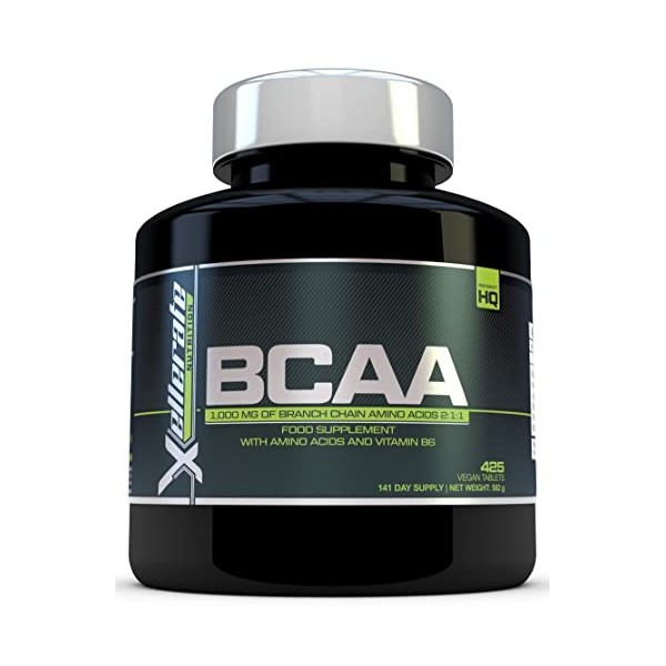 BCAA 2:1:1 1000mg | 425 Comprimés | 3000mg Portion Journalière | Approvisionnement pour 141 Jours | 2:1:1 dAcides Aminés à C