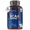 BCAA 2:1:1-180 Comprimés Vegan 2000mg 3 Mois Acides Aminés: L-Leucine, L-Isoleucine, L-Valine +Vitamine B6 & B12– Post Work