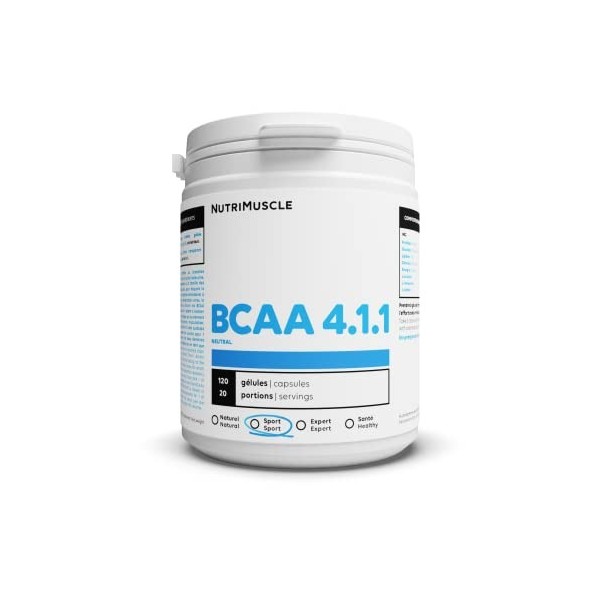 BCAA 4.1.1 Pré-workout | Booster puissant • Surdosé en Leucine • Sans OGM • Complément alimentaire • Musculation & Fitness | 