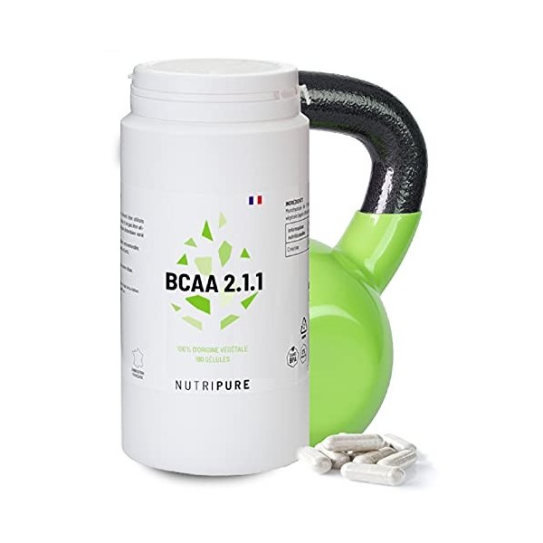 BCAA 2.1.1 Vegan 100% pur • Origine naturelle & végétale • Acides aminés essentiels idéals pour la musculation et lendurance