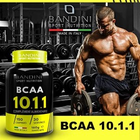 Bandini® BCAA 10.1.1 150 comprimés - BCAA 1011 Acides aminés à chaîne ramifiée avec vitamines B1 et B6 - Supplément pré et po