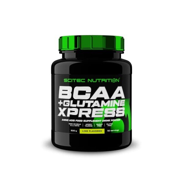 Scitec Nutrition BCAA + Glutamine Xpress, Poudre de boisson aromatisée avec acides aminés, avec glutamine et taurine, sans su