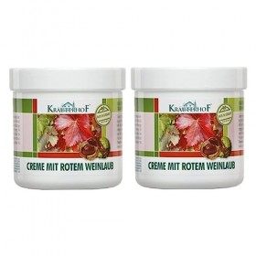 Kräuterhof Creme avec feuilles de vigne rouges 250ml, Lot de 2