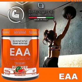 Bandini® EAA Poudre Zero - Acides aminés Essentiels 400 g Powder - Saveur pastèque et Rapport optimal dacides aminés - Suppl