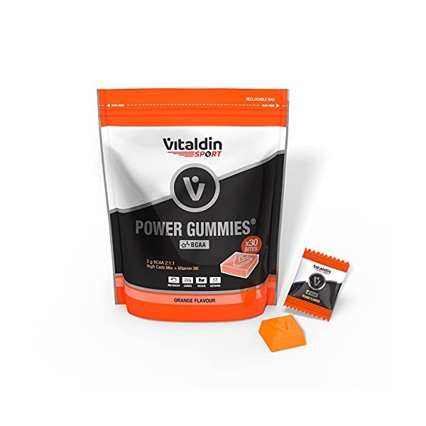 VITALDIN SPORT Power Gummies BCAA – Protection et récupération musculaire – 2 gr Acides aminés BCAA 2:1:1 per dose + Vitamine