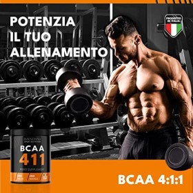 Bandini® BCAA 4.1.1 500 comprimés, Acides aminés à chaîne ramifiée BCAA 4.1.1, Leucine, Isoleucine, Valine avec Vitamine B1 e