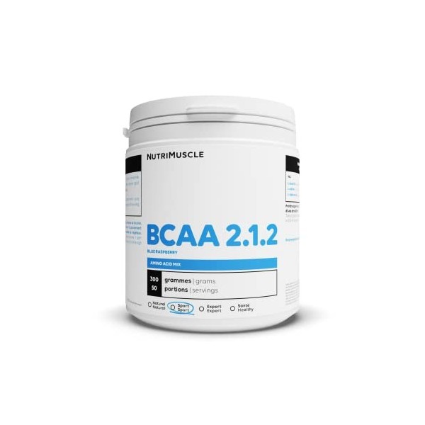 BCAA 2.1.2 Pré-workout | Booster puissant • Surdosé en Leucine et Valine • Sans OGM • Musculation & Fitness | Nutrimuscle | 1