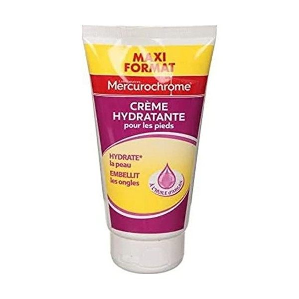 Mercurochrome Crème Hydratante pour les Pieds Secs, 150ml