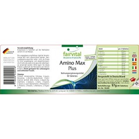 Fairvital | Amino Max Plus végétarien - hautement dosé - 90 comprimés - contient 13 acides aminés essentiels -