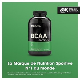 Optimum Nutrition BCAA Capsules, Comprimés dacides aminés, 1000 mg dacides aminés essentiels BCAA avec L-Leucine, L-Isoleuc