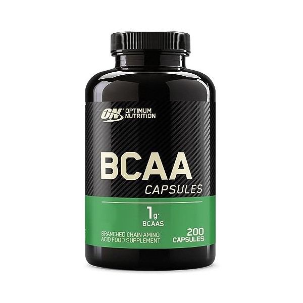 Optimum Nutrition BCAA Capsules, Comprimés dacides aminés, 1000 mg dacides aminés essentiels BCAA avec L-Leucine, L-Isoleuc