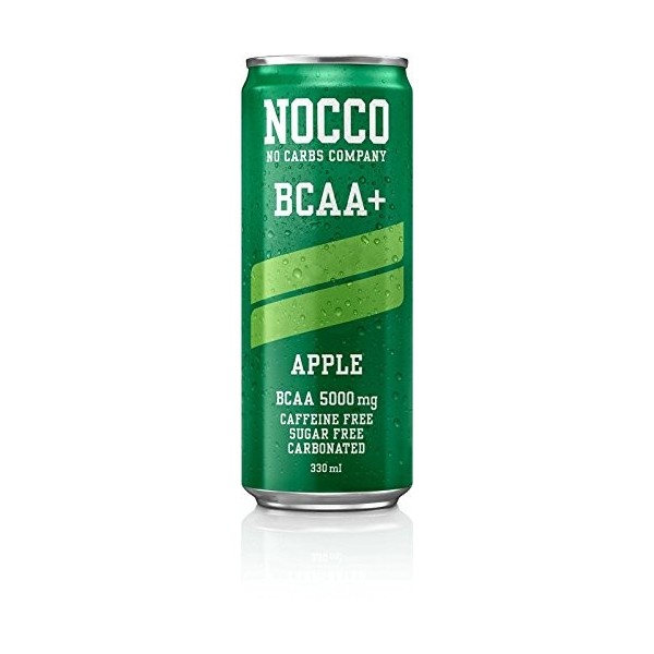 NOCCO No Carbs Company BCAA Sans caféine - Pomme 12 x 330ml 