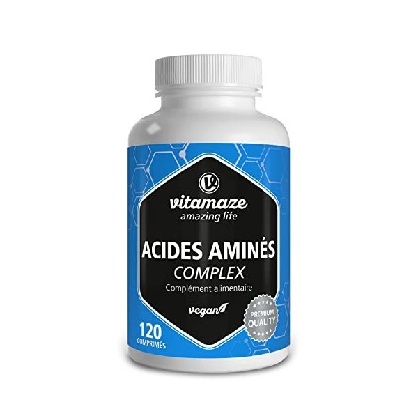 Amino Acids 10.000mg - 5 EAA Lysine, Phénylalanine, Thréonine, Méthionine, Tryptophane 3 BCAA Leucine, Valine, Isoleucine 