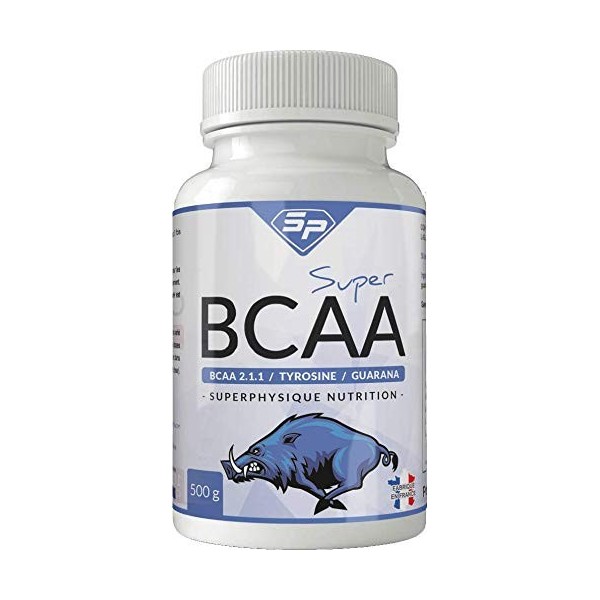 SUPER BCAA POUR LES SPORTIFS • Enrichis en TYROSINE et GUARANA • Made in France • Pour 4 MOIS • SuperPhysique Nutrition