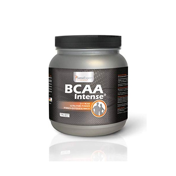 SanaExpert BCAA Intense | BOISSON SPORTIVE | avec des acides aminés, L-leucine, L-valine et L-isoleucine, en poudre 500 g . 