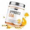 WFN Approved EAA - Orange - 500 g - 8 acides aminés essentiels - Poudre instantanée EAA - Vegan - 35 portions - Fabriqué en A