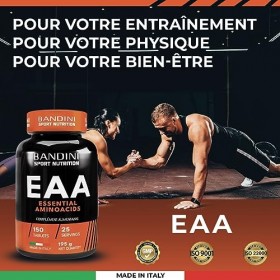 Bandini® EAA Comprimés dacides aminés essentiels - 150 comprimés - Apport optimal en acides aminés - Suppléments végétaliens