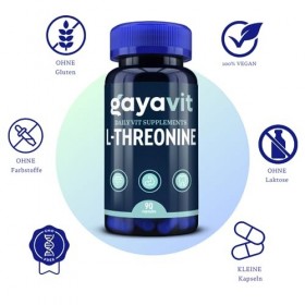 L-Threonin - 270 gélules - formation de collagène et délastine - synthèse des protéines - système nerveux - acides aminés