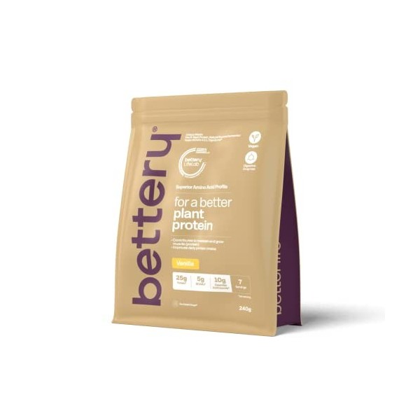 Bettery For a Better Plant Protein 240 g - Poudre de protéines végétales pour développer et régénérer les muscles grâce aux