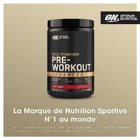 Optimum Nutrition Gold Standard Advanced Pre Workout en poudre, Booster dénergie avec l-Citrulline, Beta-alanine, Caféine et