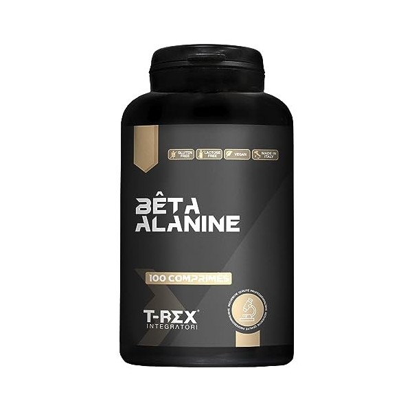 Bêta-Alanine 1000mg 100 comprimés de 1500 mg avec vitamines B1-B6-E - Complément Alimentaire à base dAcides Aminés B-Alanine