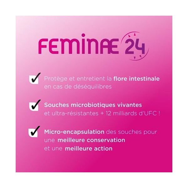 Forté Pharma – Féminae 24 – Sans Hormones | Complément Alimentaire Ménopause à base de Plantes et Vitamines - Beta alanine, L
