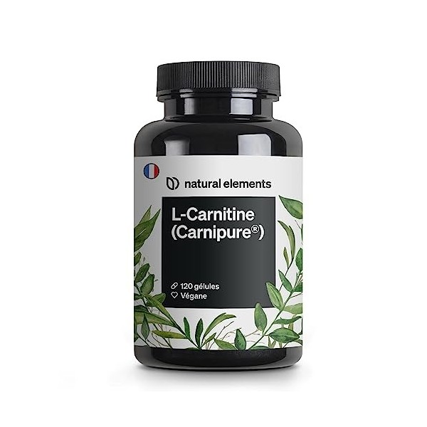 L-Carnitine 2000mg – premium : Carnipure® de Lonza – 120 gélules – testé en laboratoire, fortement dosé, végan