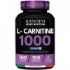 Bandini® L-CARNITINE - 100 comprimés - 1000mg 100 doses, 100 jours - Supplément de tartrate L CARNITINE avec Carnipure® - P