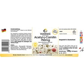 Acétyl-L-carnitine - 750mg - haute dose - vegan - 120 gélules | Warnke Vitalstoffe
