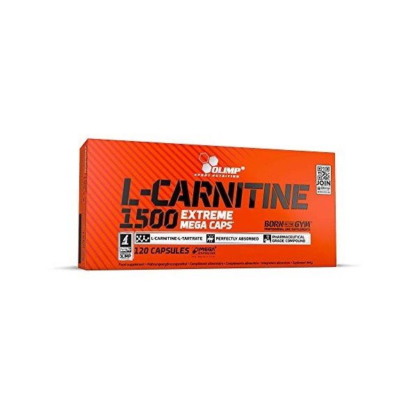 OLIMP SPORT NUTRITION L-carnitine 1500 Extreme Mega Caps 120 Capsules