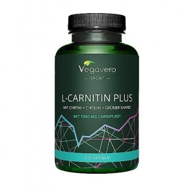 L-Carnitine PRO | Carnipure®, Café vert, Vitamines B, Chrome, Choline | PRE WORKOUT - Energie + Récupération | L Carnitine Ta